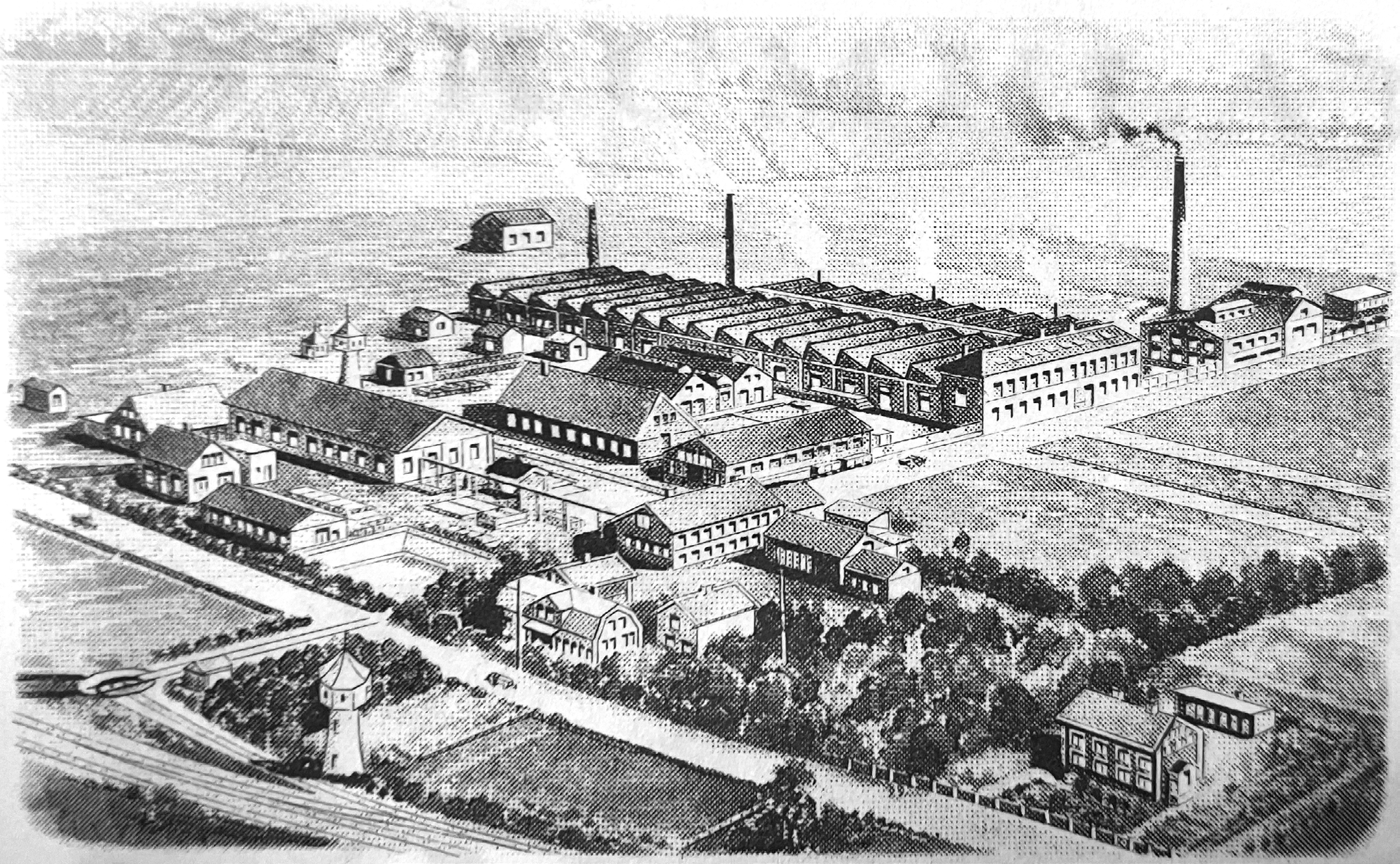Drawing of AB Tudor factory in Nol, 1935