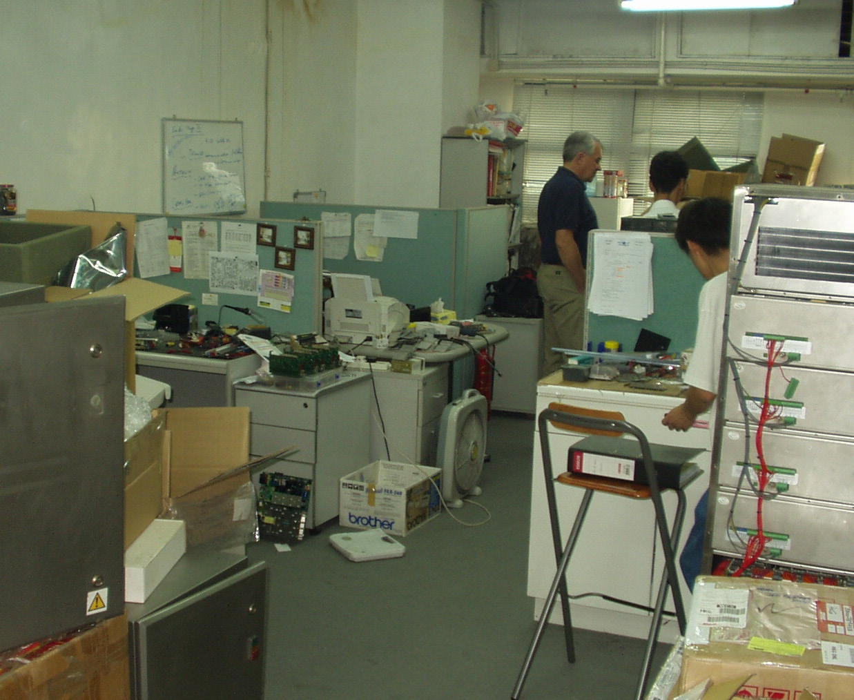 Kraftelektronik employees during a visit of Kraft CPS Ltd, 2000s