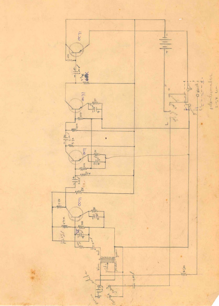 Circuit diagram by Vijay Jakkli, 1971