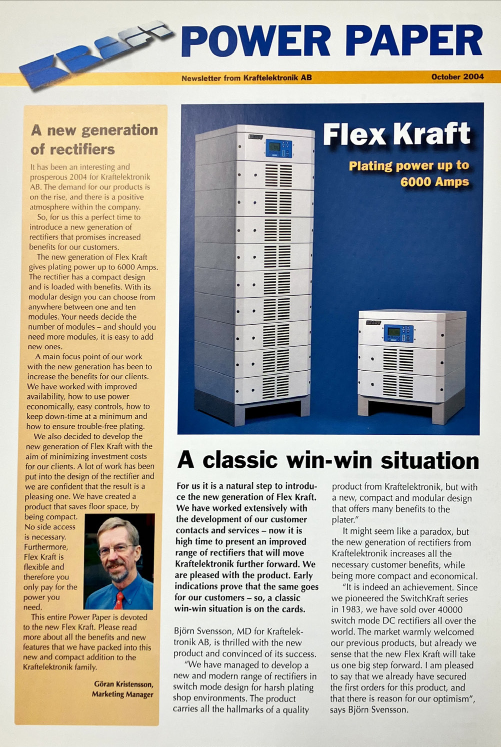 Power Paper — Kraftelektronik newsletter, October 2004