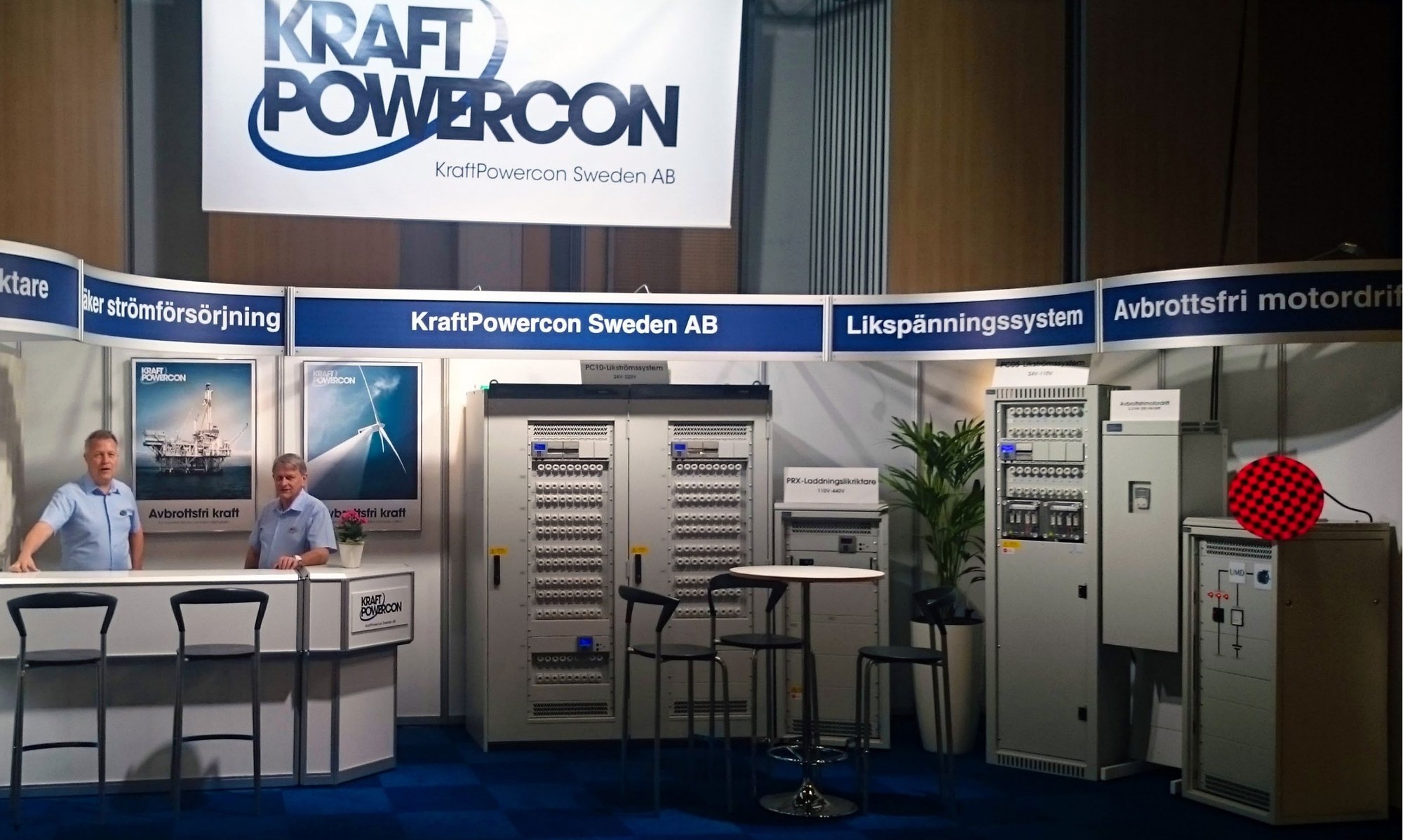 KraftPowercon Sweden AB UPS booth at Elfack, Gothenburg, 2015