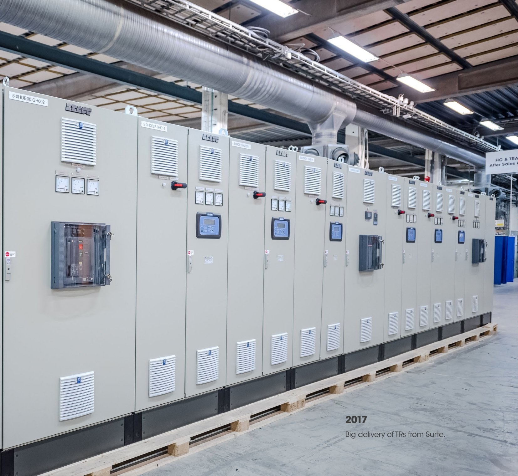 Transformer-rectifiers in the Surte facility, 2017