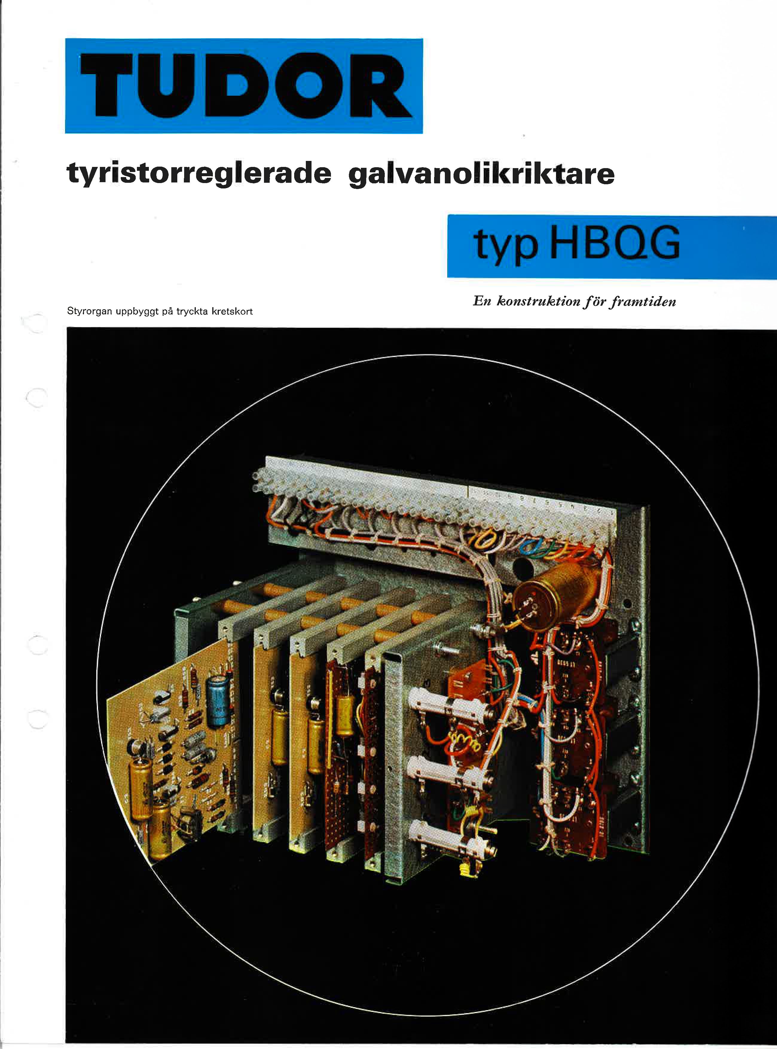 Tudor rectifier internal assembly — boards, capacitors and selenium stacks, 1960s