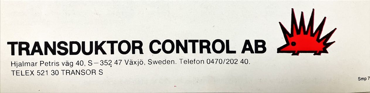 Transduktor Control AB logotype — Hjalmar Petris väg, Växjö