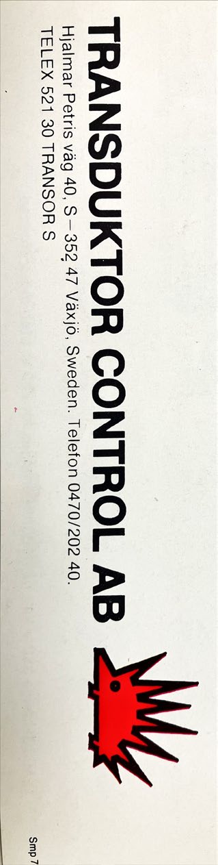 Transduktor Control AB logotype — Hjalmar Petris väg, Växjö
