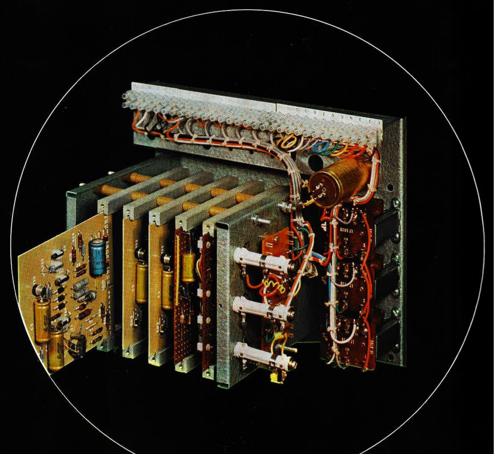 Department teams at Kraftelektronik, early 1980s — ESP rectifiers, service, metal finishing and battery chargers