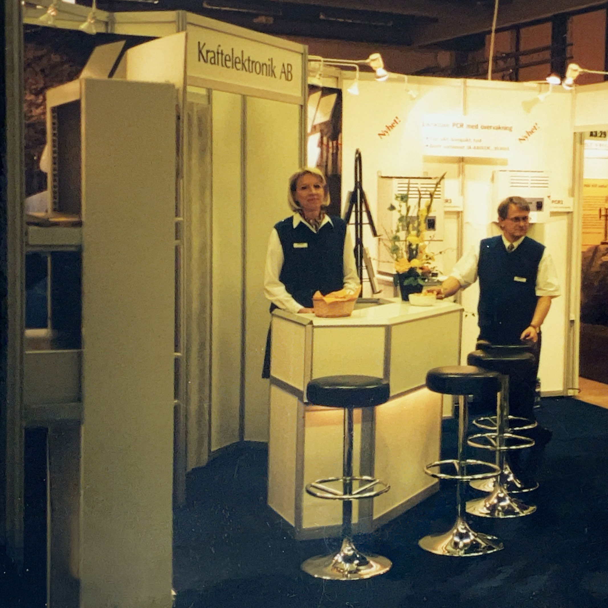Kraftelektronik AB exhibition booth at Elfack, 1995